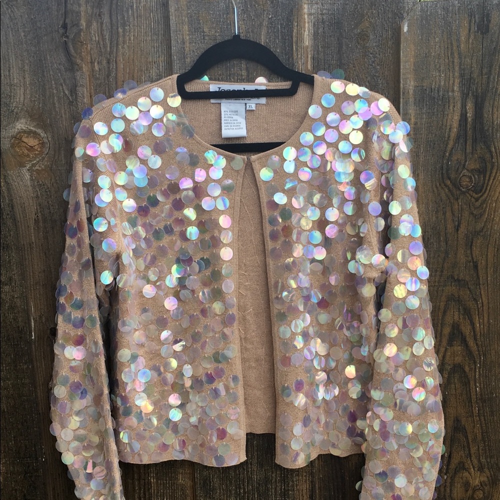 Gold sequined sweater,never used no tags